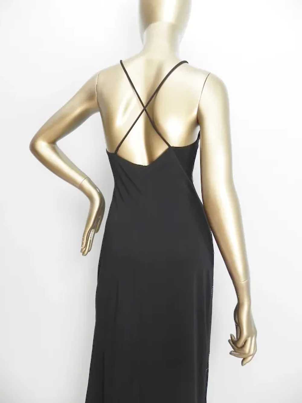vintage black glittery Evening Gown \ sparkling m… - image 12