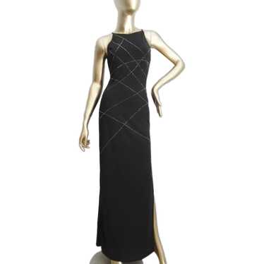 vintage black glittery Evening Gown \ sparkling m… - image 1