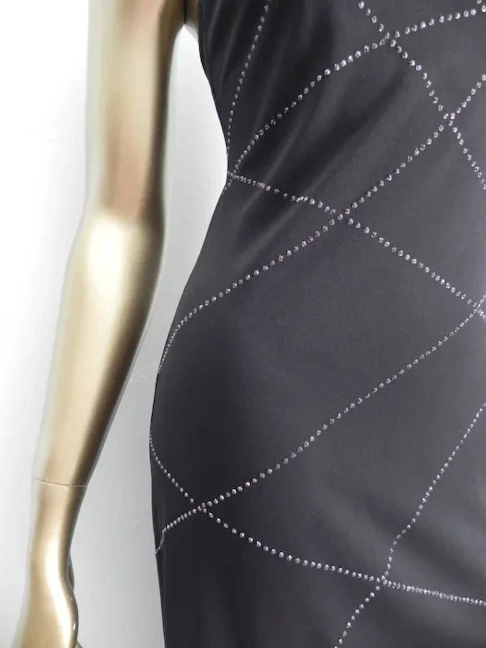 vintage black glittery Evening Gown \ sparkling m… - image 6