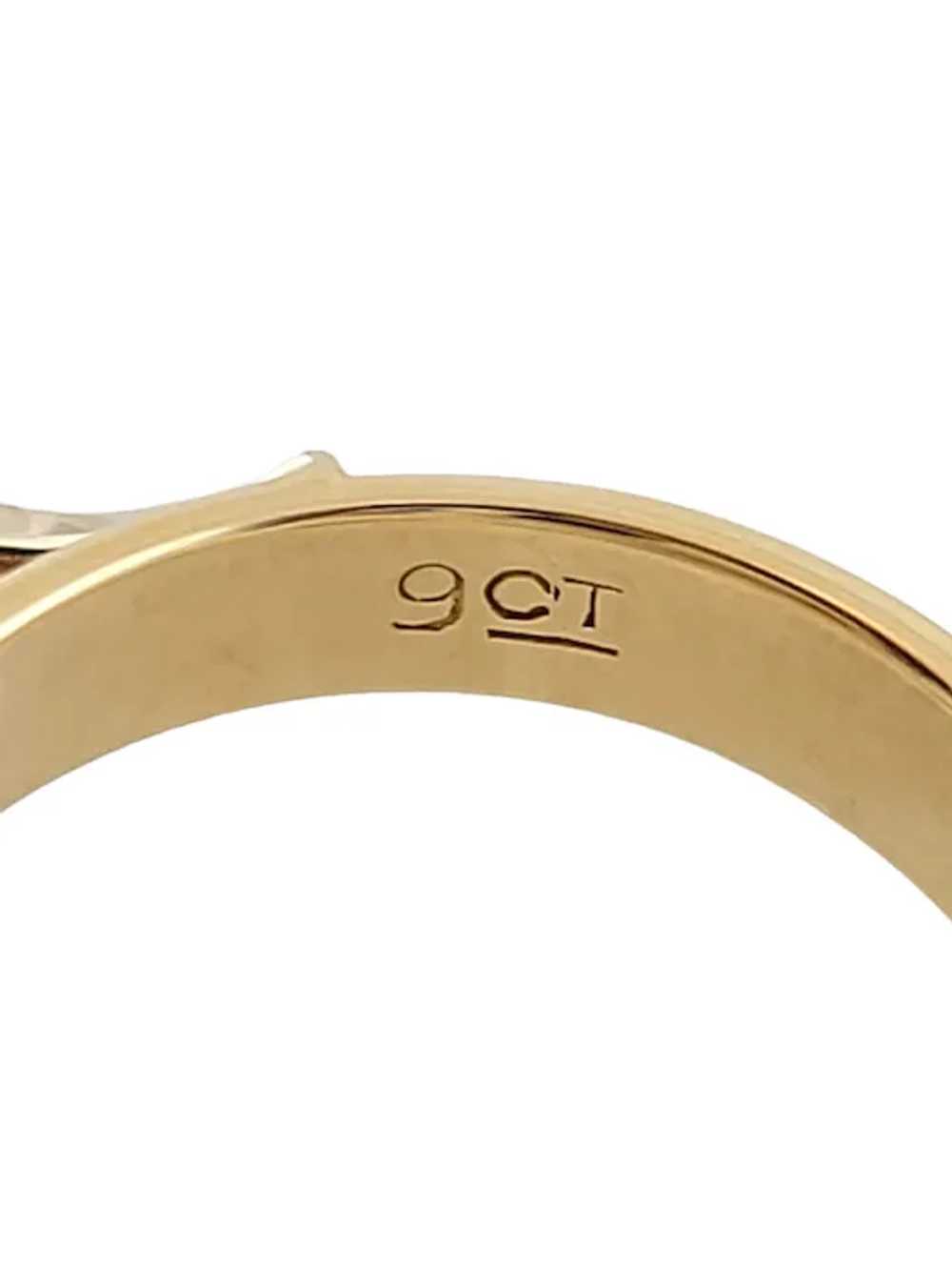 Vintage 9K Yellow Gold Black Opal Ring Size 6.25-… - image 6