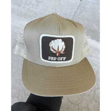 Vintage 1990s Cotton Pay-Off Snapback Trucker - O… - image 1