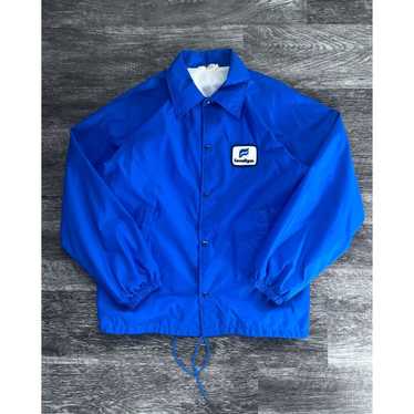 Vintage 1980s Ferrellgas Royal Blue Coach Jacket