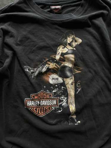 Harley Davidson × Vintage Vintage Woman Biker Harl