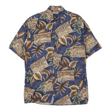 Moda Campia Hawaiian Shirt - Small Navy Cotton - image 1