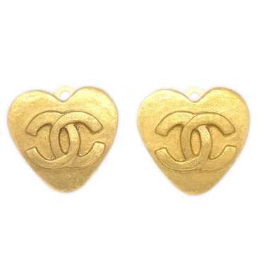 Chanel☆ 1995 heart earrings - Gem