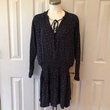 Rails Navy Print Elasticized Waist Button Front F… - image 1