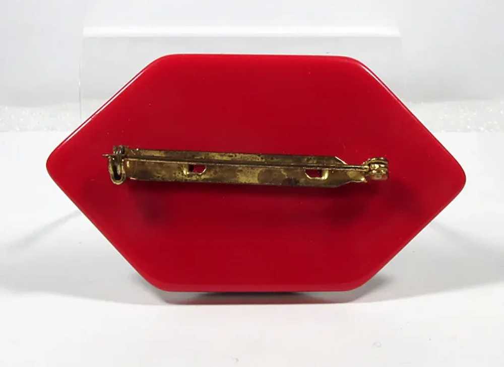 1930s-'40s Laminated Celluloid Brooch ~ Patriotic… - image 4