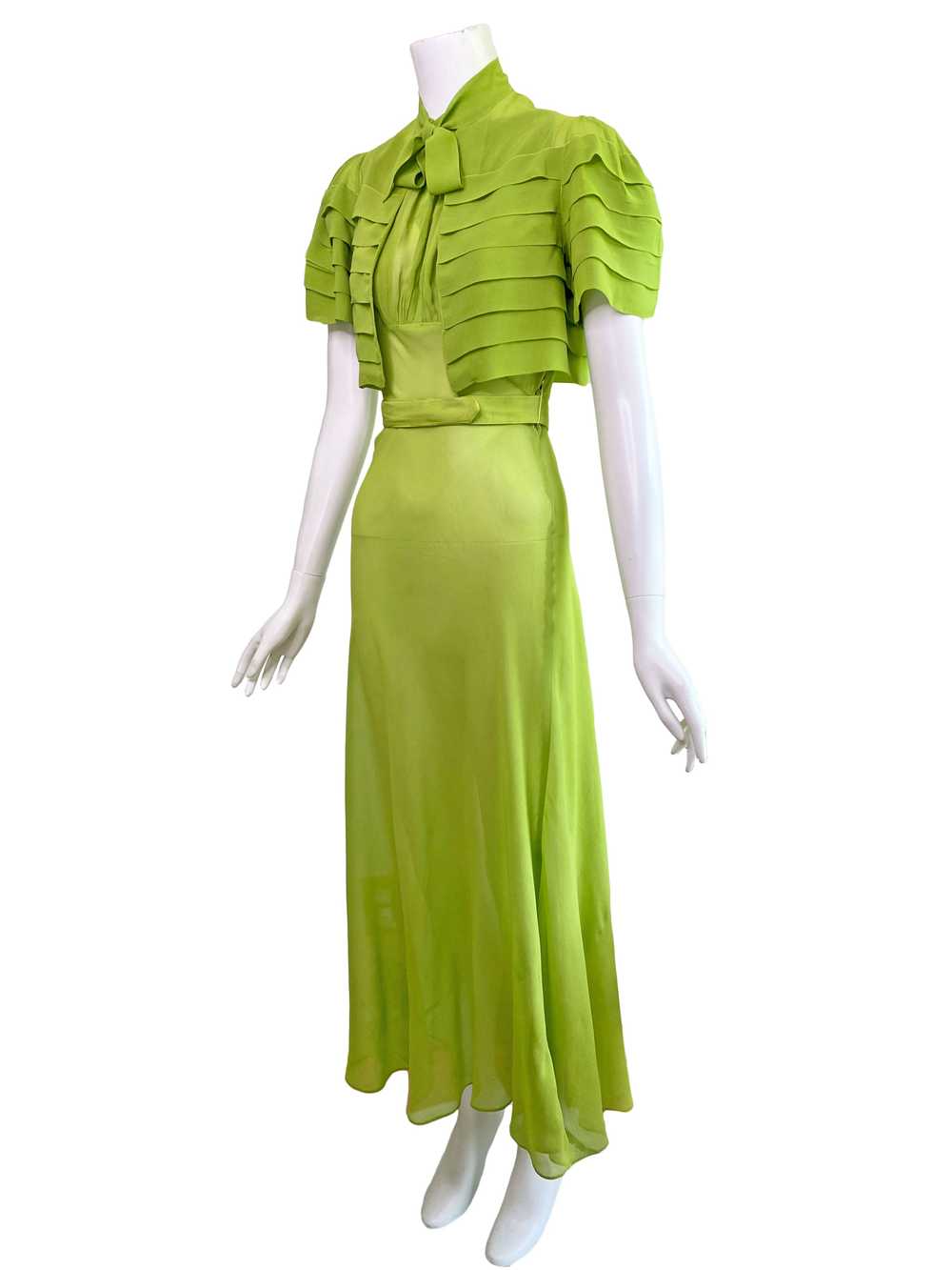 1930s Deco Silk Dress & Jacket Set - image 5
