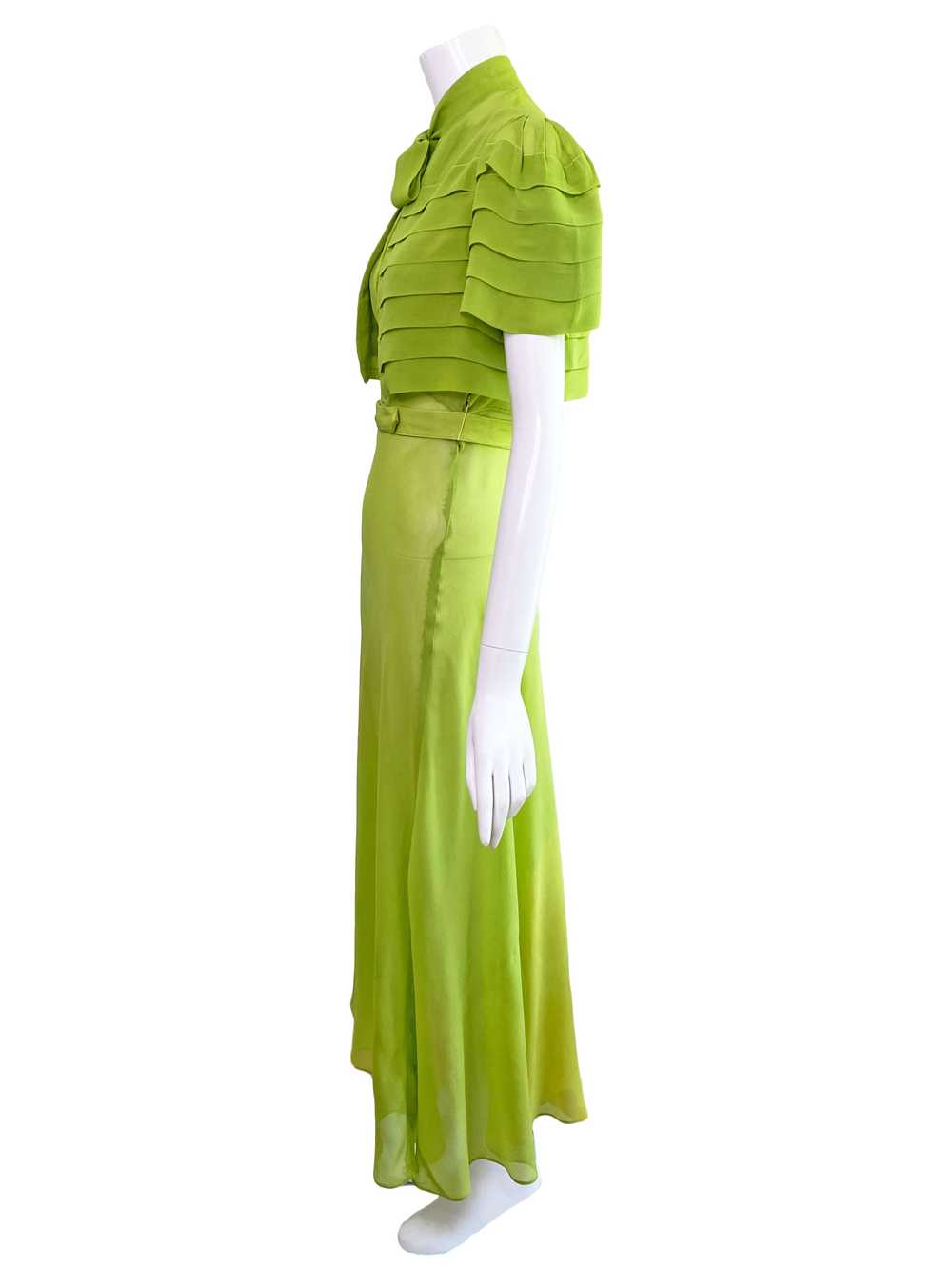 1930s Deco Silk Dress & Jacket Set - image 6