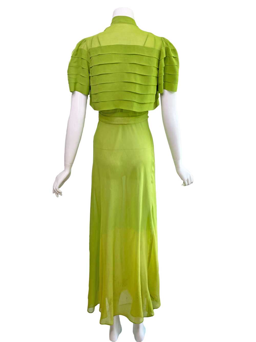 1930s Deco Silk Dress & Jacket Set - image 7