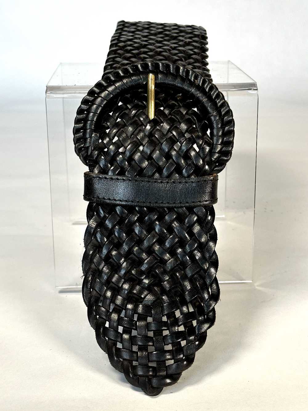 1990s Fendissime by Fendi Black Woven Waist Belt … - image 3