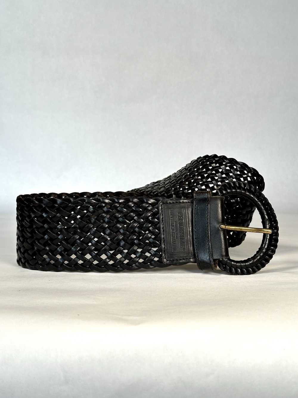 1990s Fendissime by Fendi Black Woven Waist Belt … - image 4