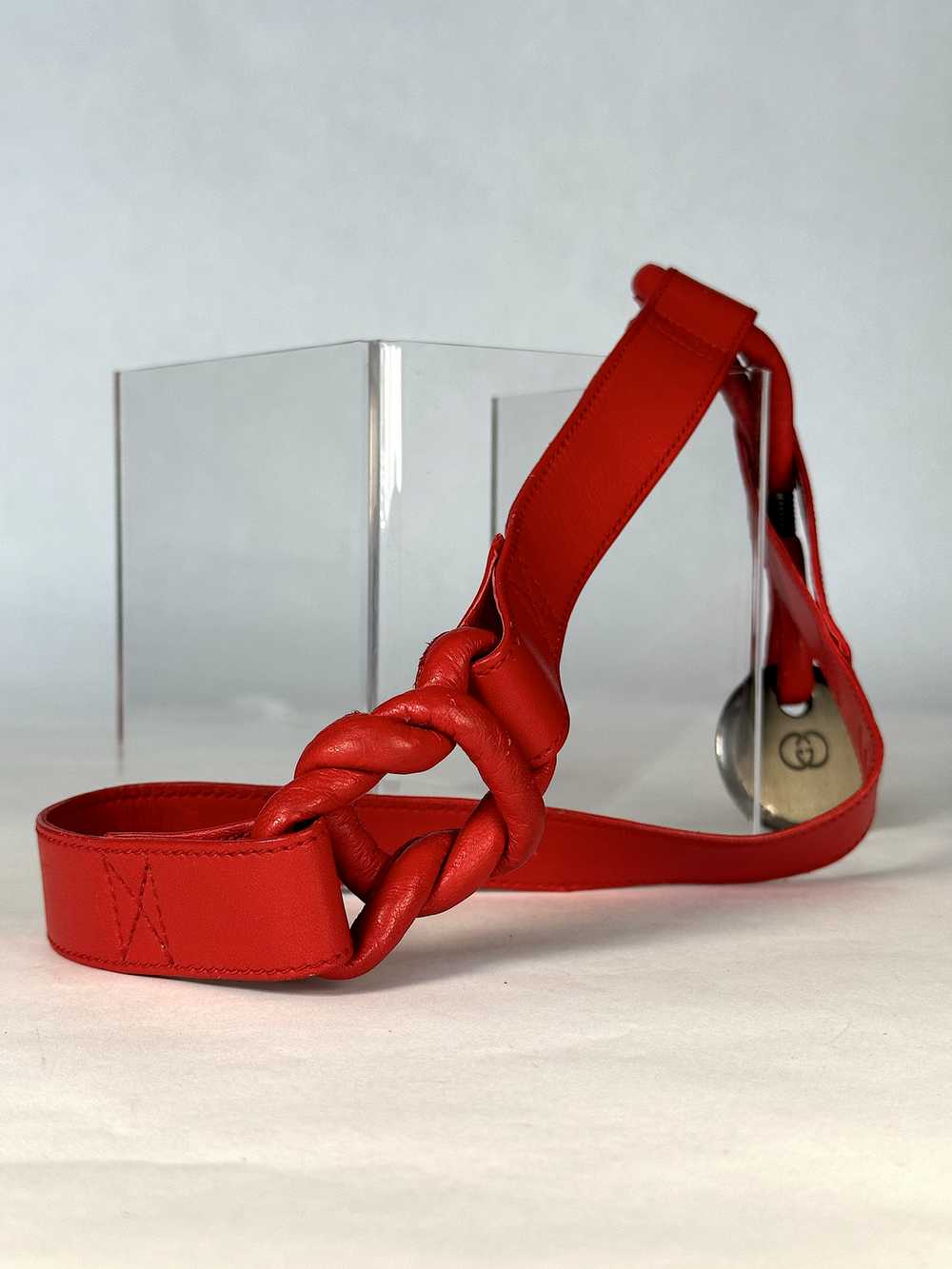 Vintage Red Gucci Hanging Waist Belt - XS - S - image 2