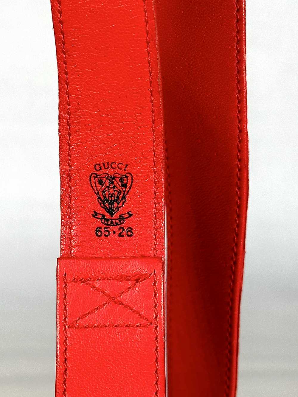 Vintage Red Gucci Hanging Waist Belt - XS - S - image 5