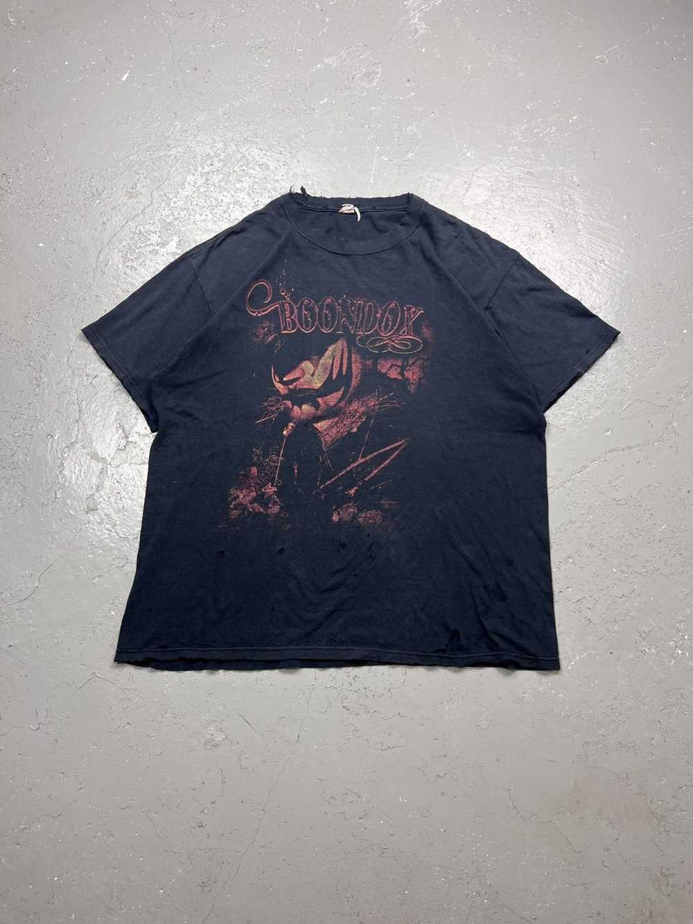 Band Tees × Vintage 90s Boondox Shirt Size XL Thr… - image 1