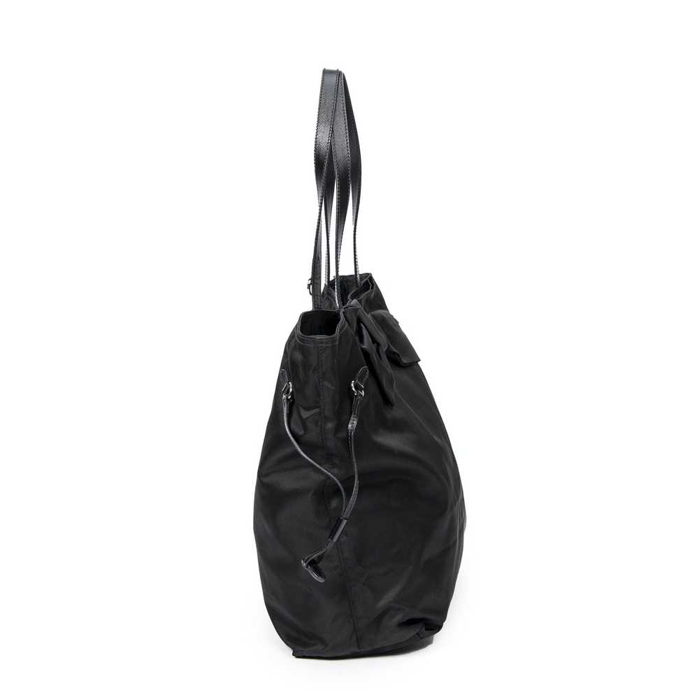 Prada Medium Bow Tote in Black Nylon Canvas - image 6