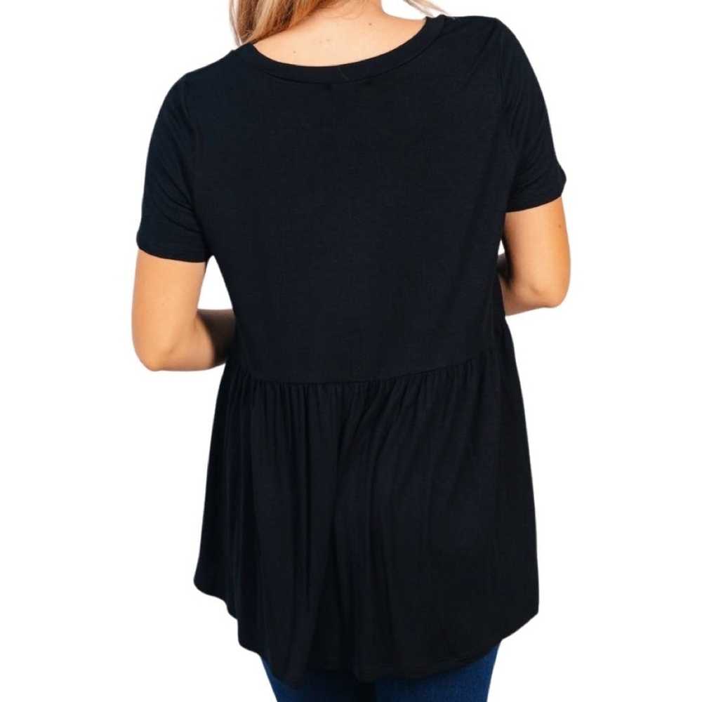 Other August Silk Flowy Black Top - image 6