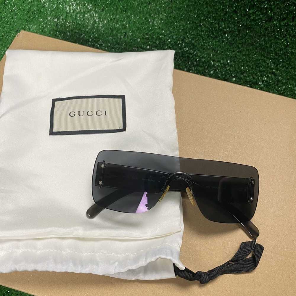Gucci Gucci Vintage Frameless Sunglasses Rare Bla… - image 9