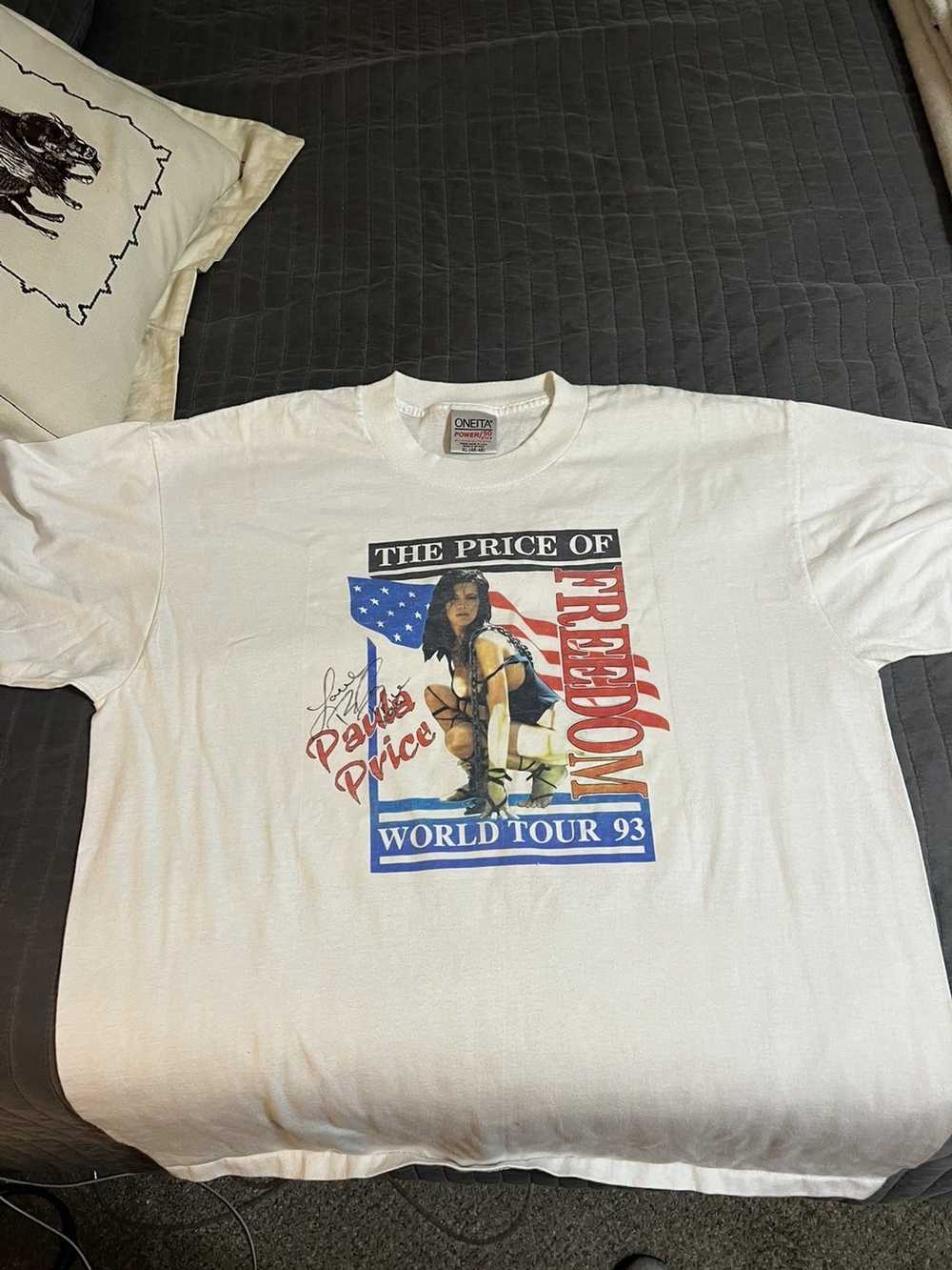 Vintage Paula Price World Tour 93’ Signed Shirt - image 3