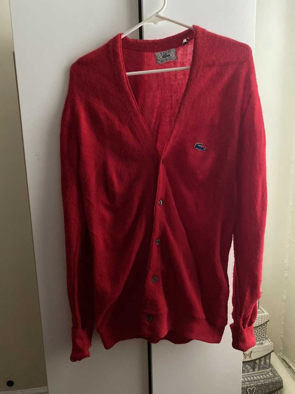 Lacoste × Vintage Vintage Red Lacoste IZOD Cardig… - image 1