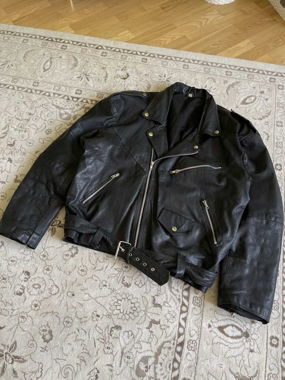 Avant Garde × Leather Jacket × Vintage Vintage Le… - image 3