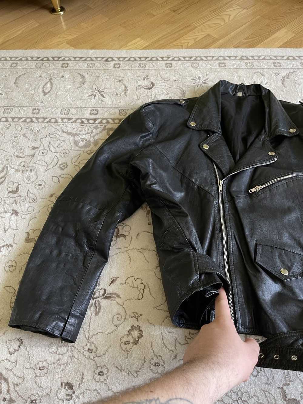 Avant Garde × Leather Jacket × Vintage Vintage Le… - image 4