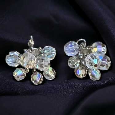 Vintage Vintage Aurora Borealis Crystal clip on c… - image 1