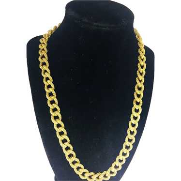 Long French Detachable 18kt. Gold Necklace and Br… - image 1