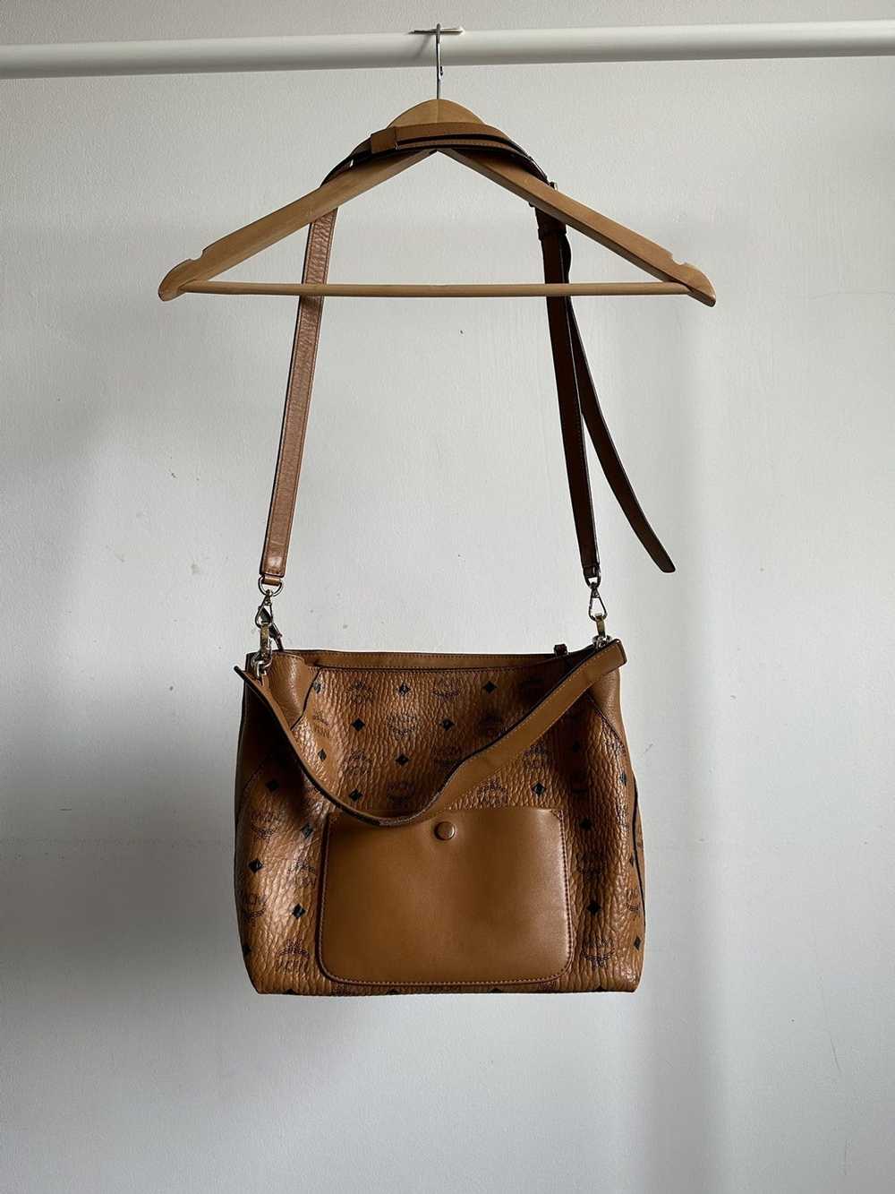 Luxury × MCM Mcm Visetos Large Klara Hobo Cognac … - image 3