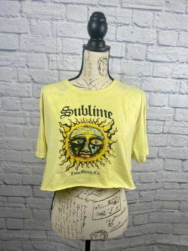 Sublime Sublime Tshirt Crop Top Tshirt Yellow Size