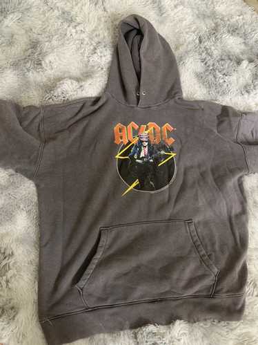 Ac/dc '74 Jailbreak Album Cover Youth Heather Gray Graphic Hoodie : Target