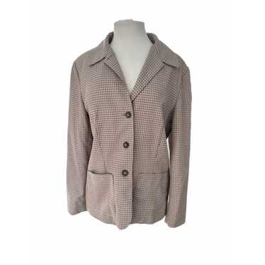 Vintage Vintage LizSport Tan Houndstooth Blazer |… - image 1