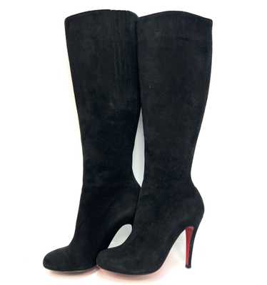 Christian Louboutin Santia Botta 85 Cowboy Suede and Leather Boots Size 36.5