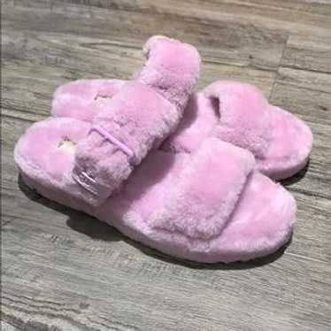Nib Ugg Pink Fuzz Yeah Slipper Slides No Box - image 1