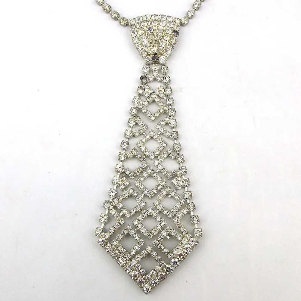 Miniature Tie Rhinestone Necklace - image 2