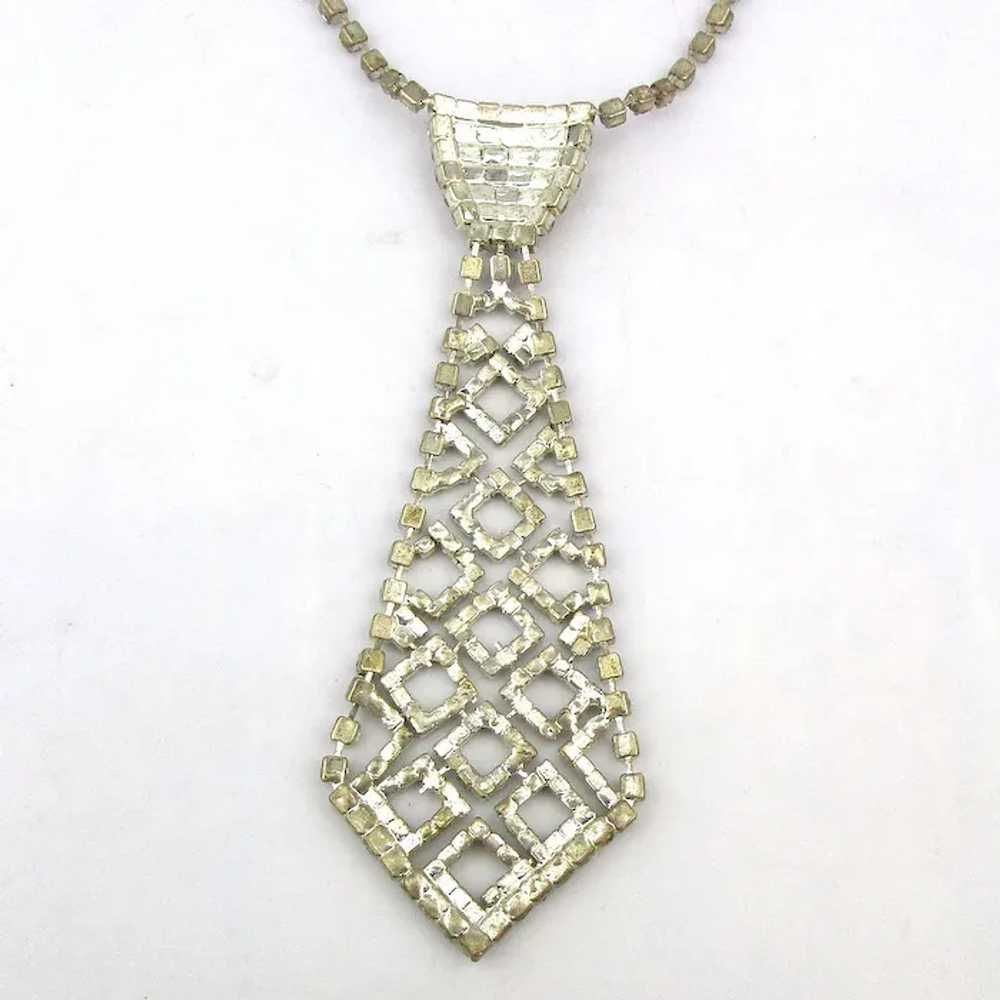 Miniature Tie Rhinestone Necklace - image 3