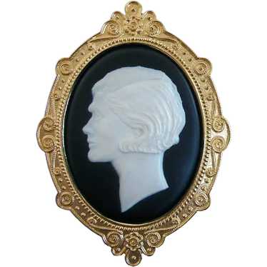 CHANEL - Vintage Over-sized 'Coco' Cameo Brooch -… - image 1