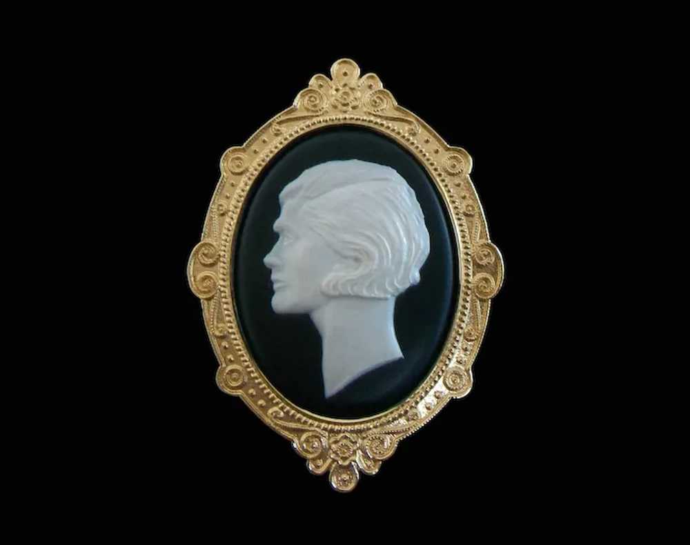 CHANEL - Vintage Over-sized 'Coco' Cameo Brooch -… - image 2