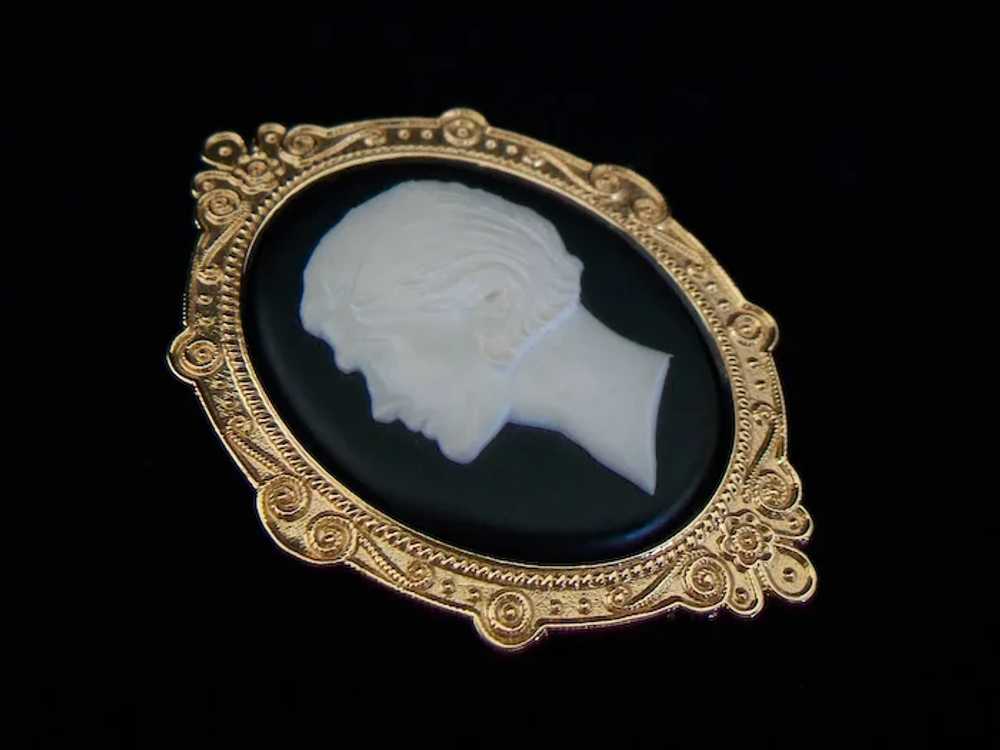 CHANEL - Vintage Over-sized 'Coco' Cameo Brooch -… - image 3