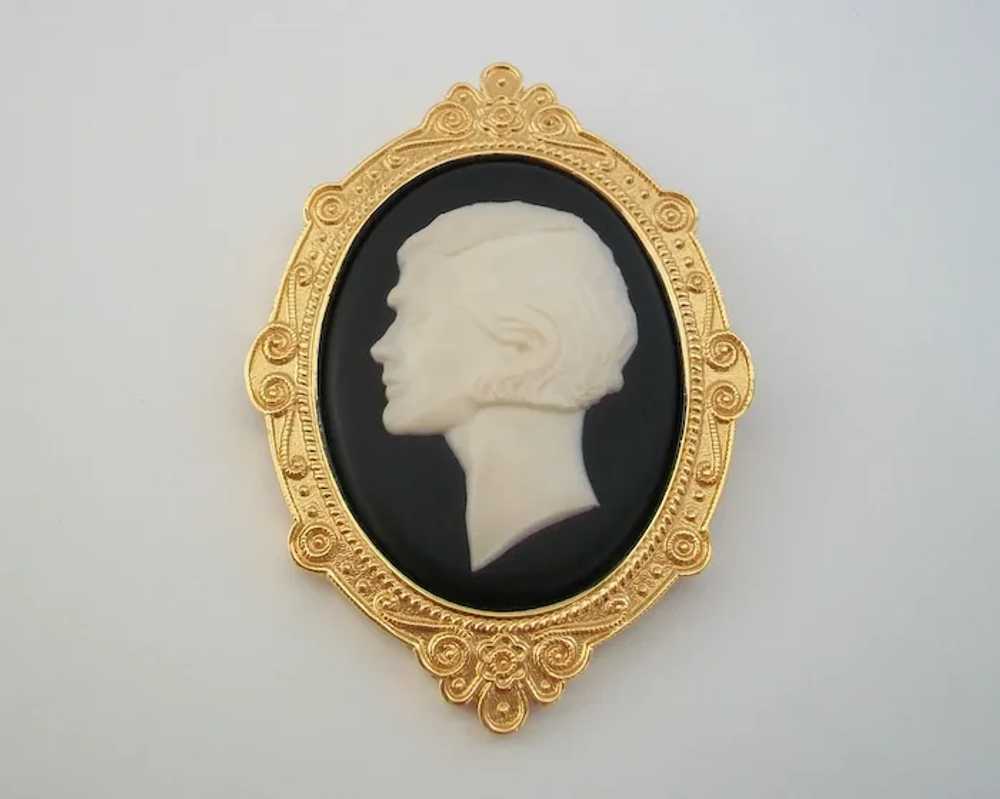 CHANEL - Vintage Over-sized 'Coco' Cameo Brooch -… - image 9