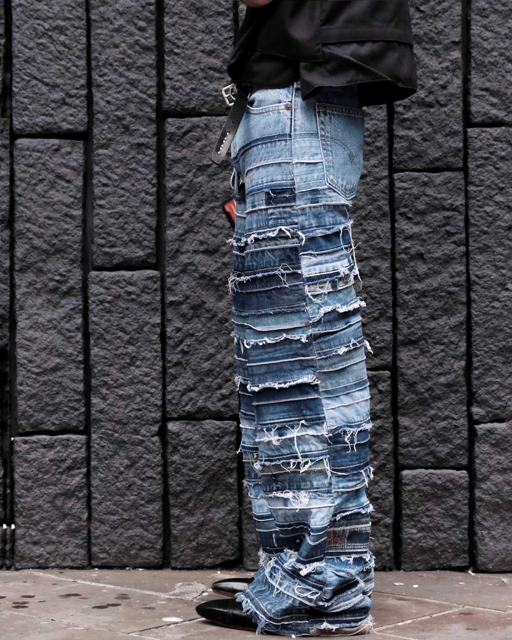 Vintage Remake Vintage Patchwork Denim Jeans - image 10