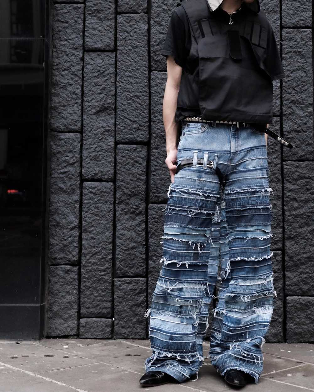 Vintage Remake Vintage Patchwork Denim Jeans - image 2