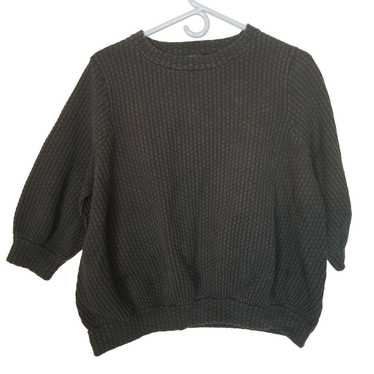 Cos COS XSHalf Sleeves Textured Crew Neck Pullover