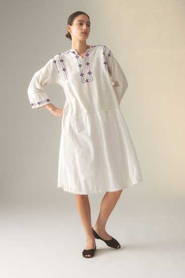 Embroidered Cotton Folk Dress - image 1