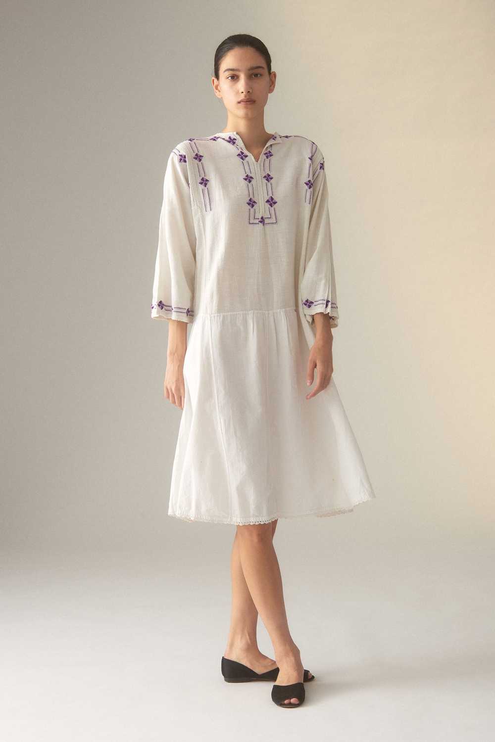 Embroidered Cotton Folk Dress - image 3