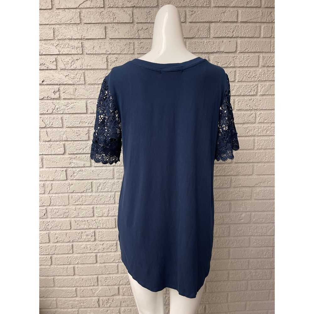 Adrianna Papell Adrianna Papell Navy Lace Top Siz… - image 4