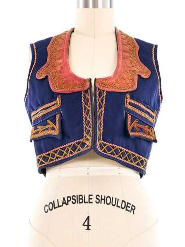 Turkish Applique Cropped Vest - image 1