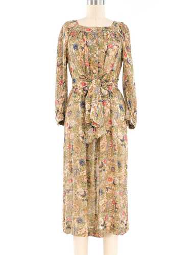 Ted Lapidus Floral Silk Gauze Dress