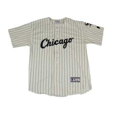 Vintage 1990s Chicago White Sox MLB Starter Quarter Zip Puffer Jacket / Vintage Starter / Color Block / Sportswear / Patchwork / Embroidered