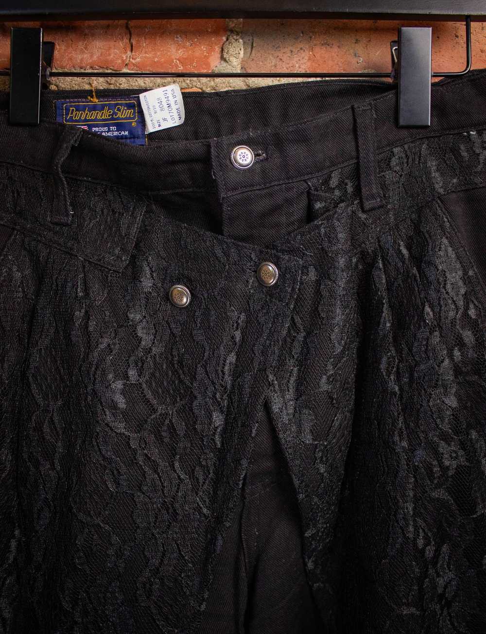 Vintage Vintage Panhandle Slim Black Lace Jeans 1… - image 4